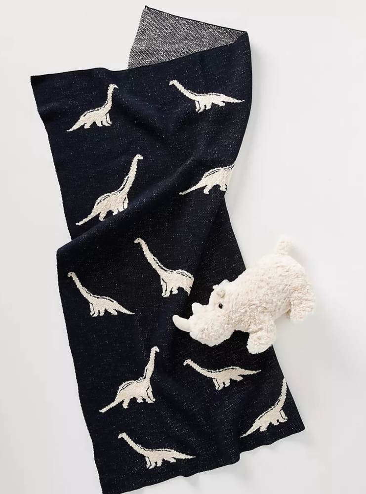 Anthropologie  Dinosaur Throw Blanket